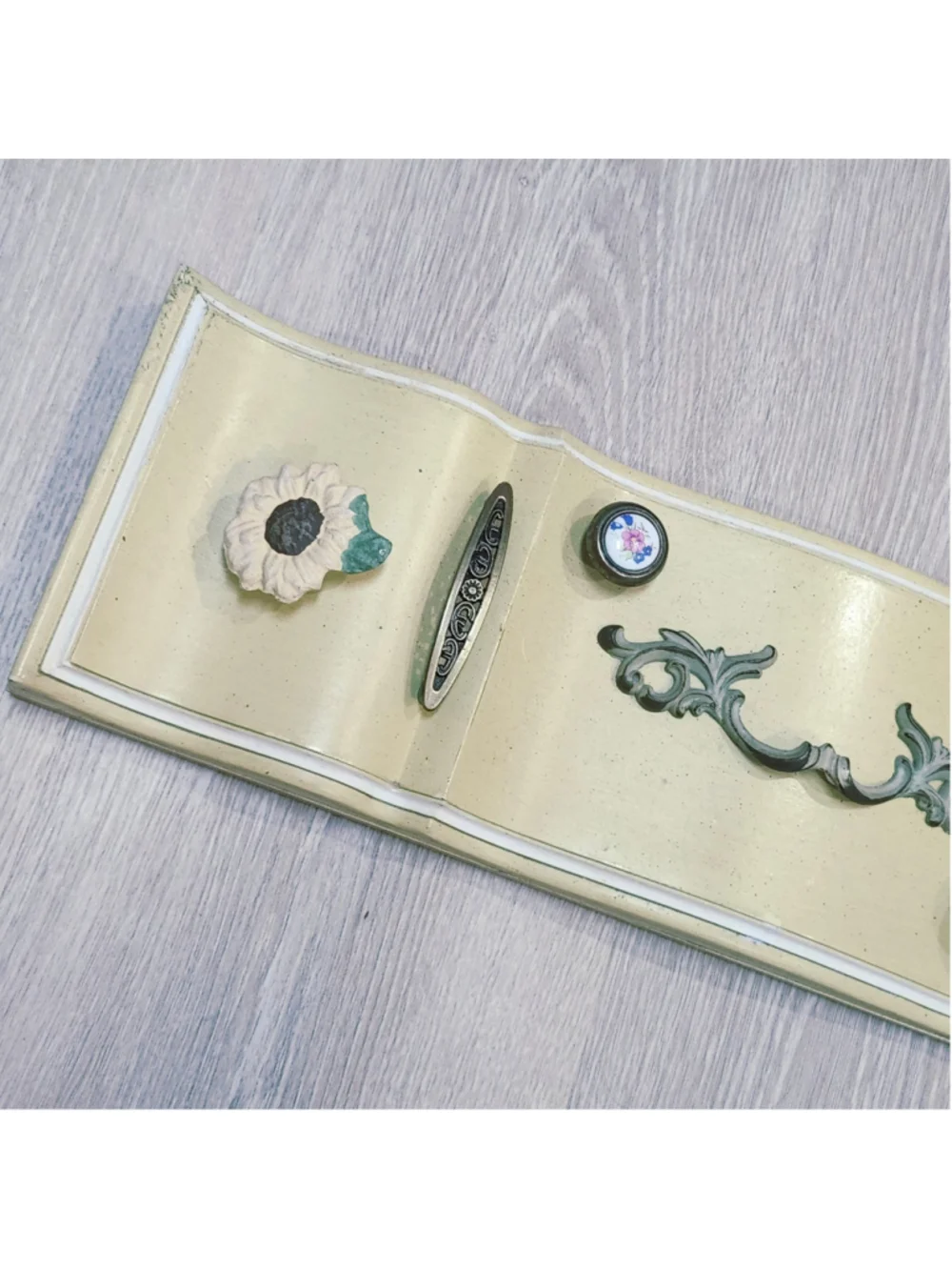 Handmade wall knob hook shelf repurposed drawer front